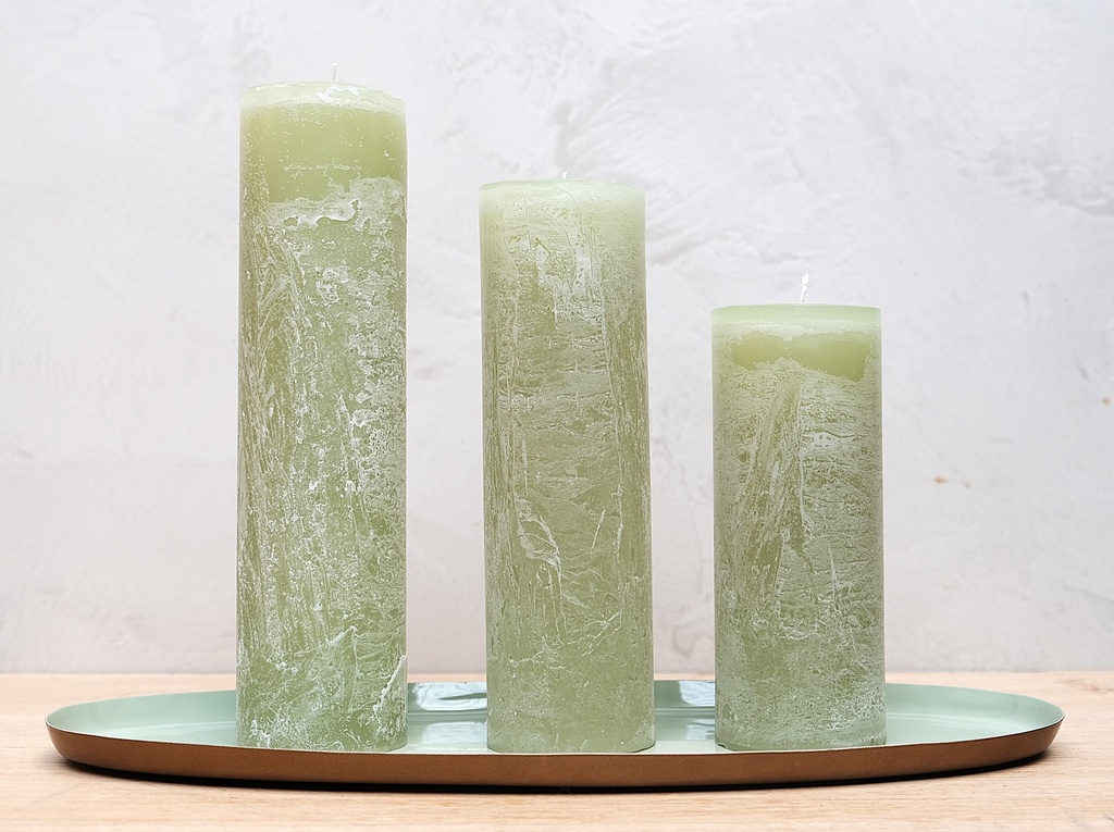 Metal Candle Plate (light green)