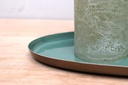 Metal Candle Plate (dark green)