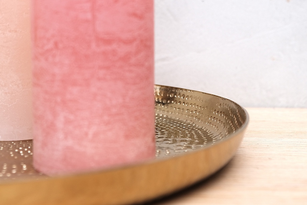Metal Candle Plate Gold